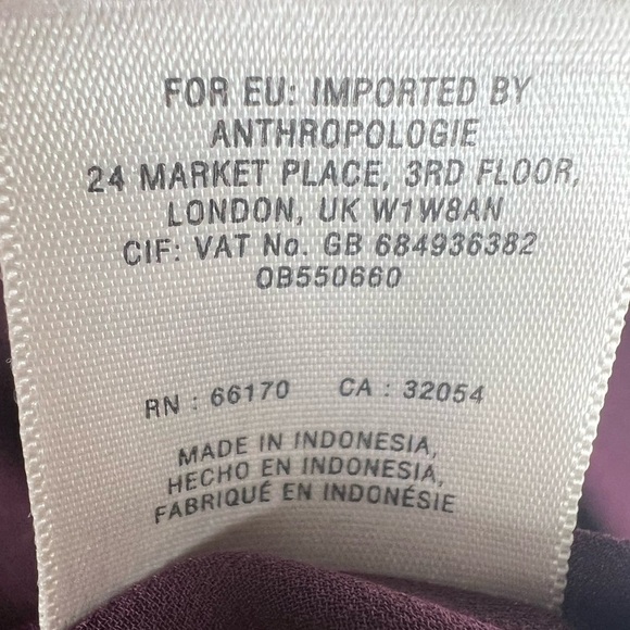 MAEVE Ingrid Plum colored Velvet Trimmed Short Sleeve Mini Dress Size XS - Picture 8 of 10